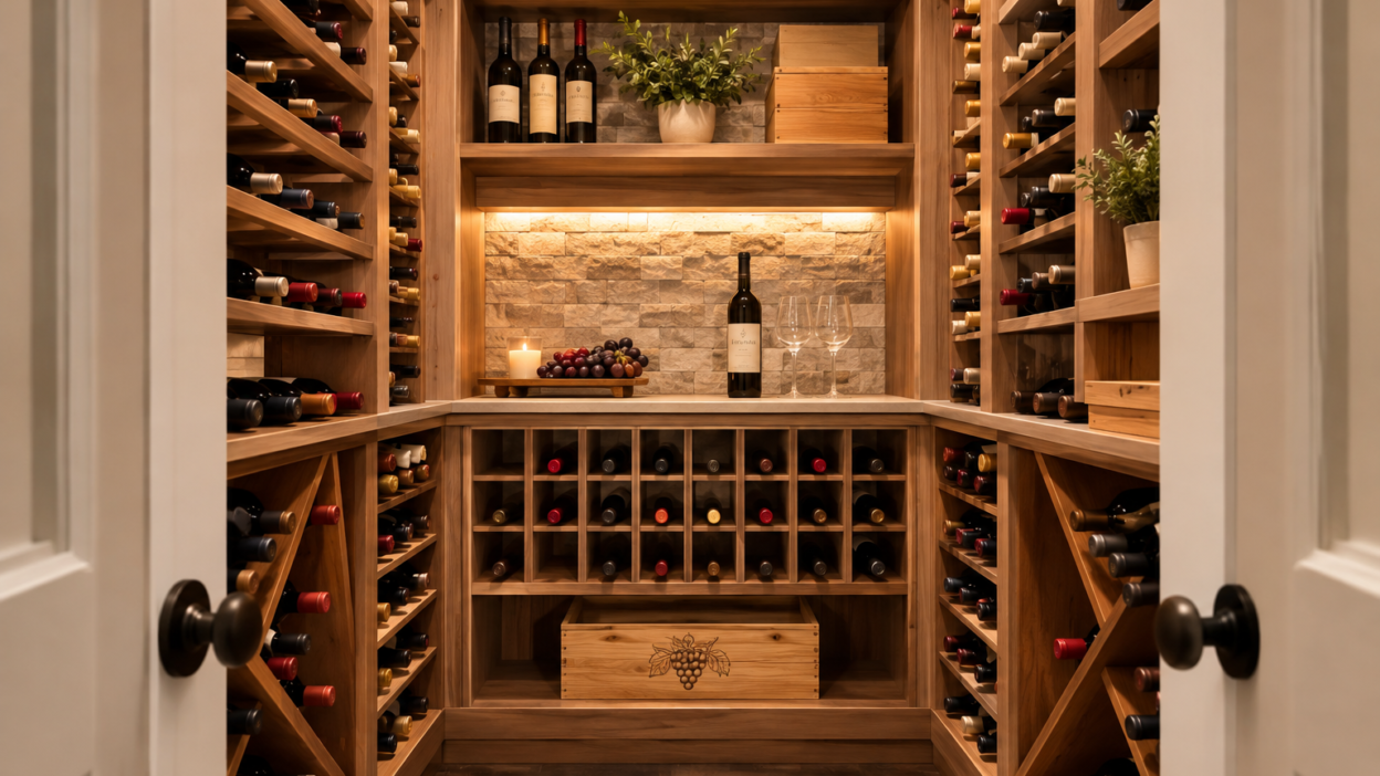 small pantry into wine cellar