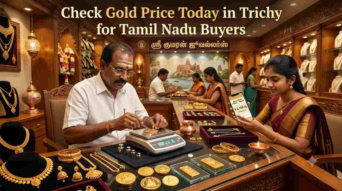 Gold jewellery illustrating gold prices in Trichy and Karur, Tamil Nadu