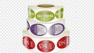 custom oval roll label